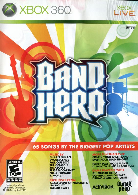 Band Hero box art for Xbox 360